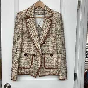 Veronica Beard Theron Double Breasted
Tweed Jacket SZ 6 Fits Like Medium